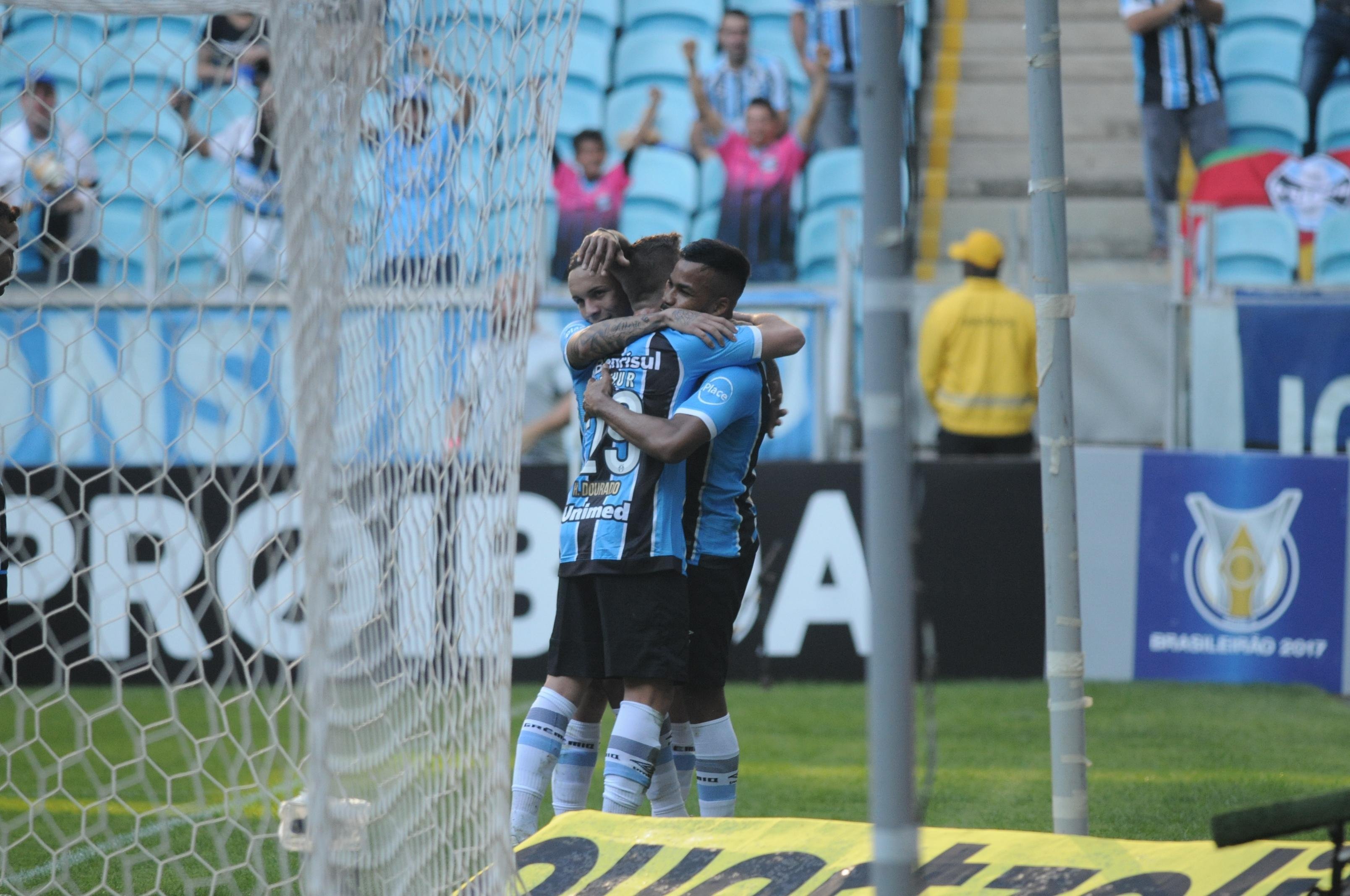 Gr&ecirc;mio bateu o Atl&eacute;tico-MG com tranquilidade na Arena