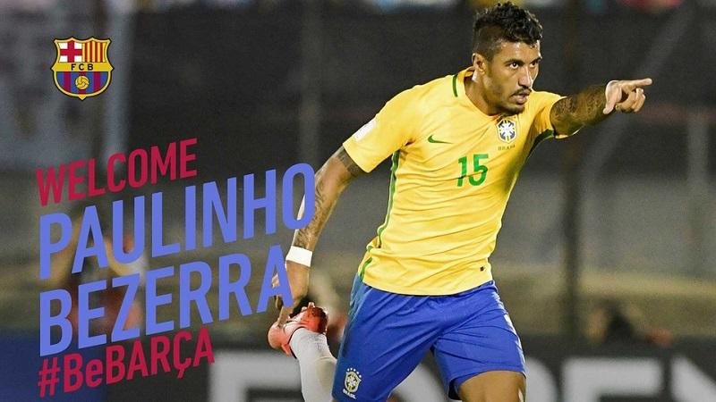 Barcelona anuncia volante Paulinho como novo refor&ccedil;o