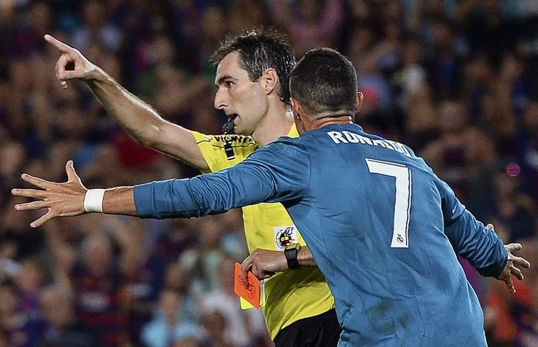 Cristiano Ronaldo foi expulso no segundo tempo