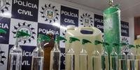 Polícia Civil encontrou um laboratório de lança perfume em São Leopoldo