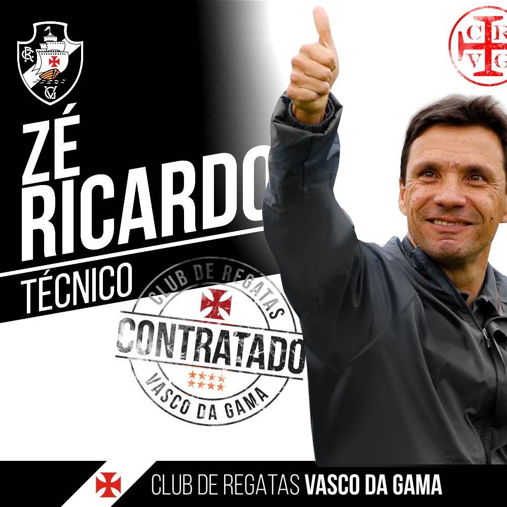 Z&eacute; Ricardo foi confirmado como novo t&eacute;cnico do Vasco