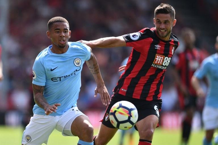Jesus marca e Manchester City vira sobre Bournemouth nos acr&eacute;scimos 