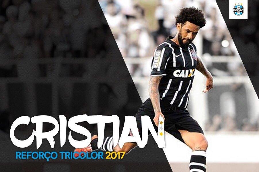 Gr&ecirc;mio confirmou contrata&ccedil;&atilde;o de Cristian