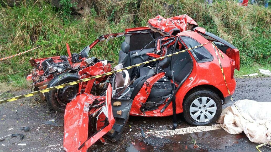 Quatro pessoas morreram no acidente na BR 386, em Frederico Westphalen