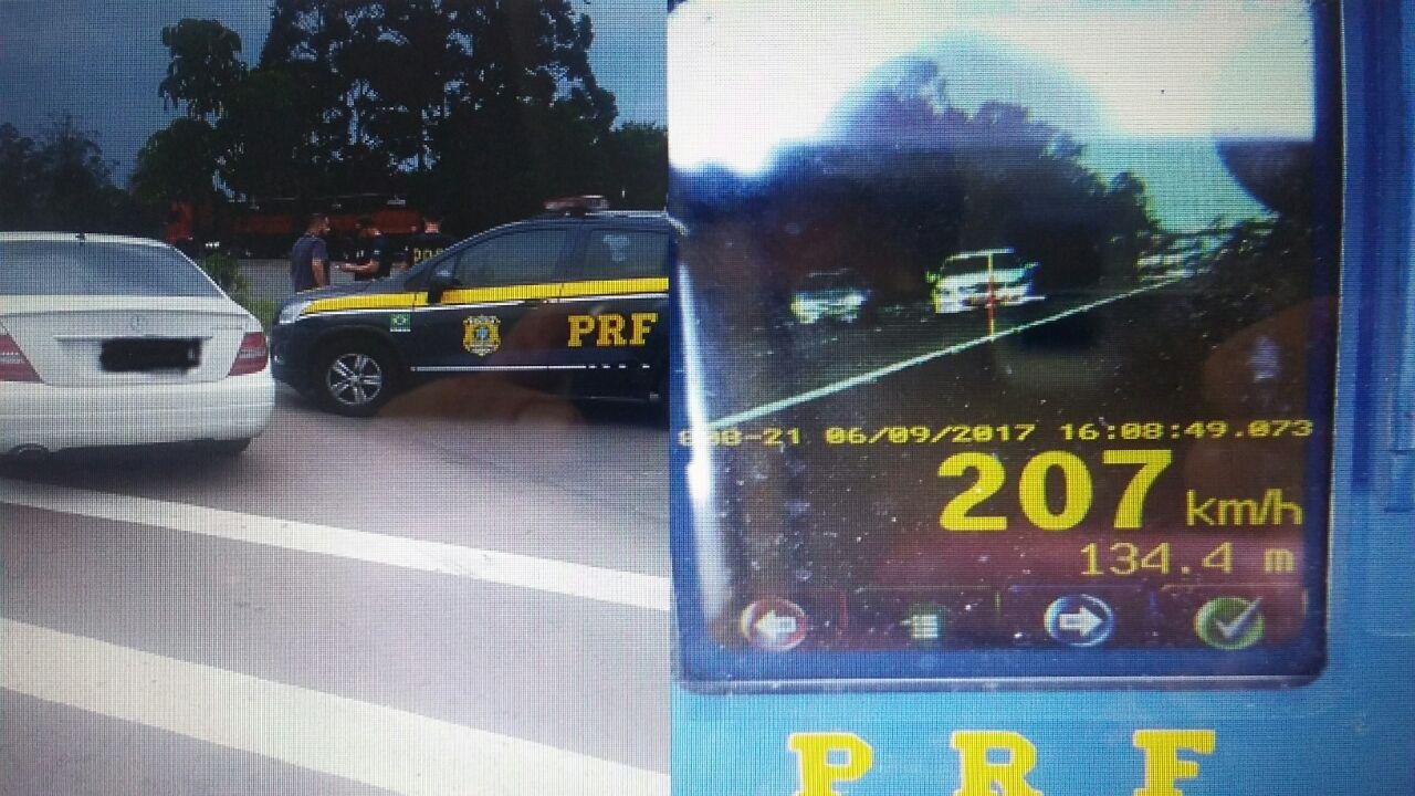 Pela segunda vez, motorista &eacute; flagrado em alta velocidade na BR 290