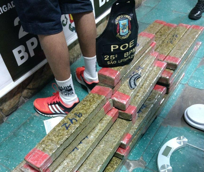 Apreendidos 70 quilos de maconha em S&atilde;o Leopoldo 