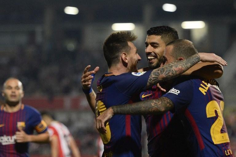 Girona marcou dois gols contra e Suarez fez o terceiro