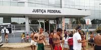 Indígenas protestaram em Carazinho