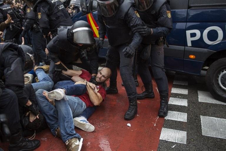 Referendo na Catalunha gerou confrontos entre policiais e separatistas
