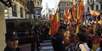 No domingo milhares foram às ruas contra o separatismo catalão