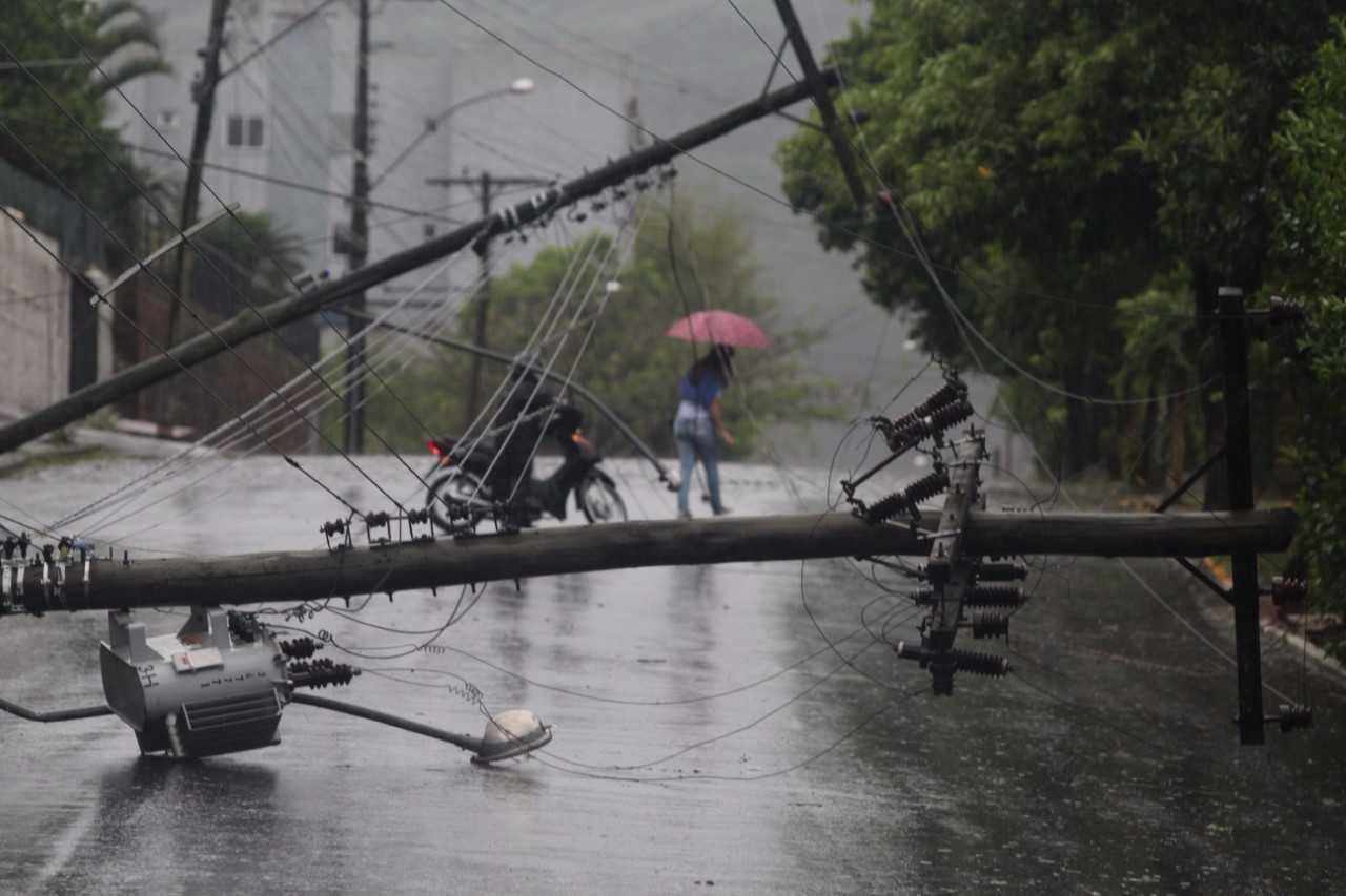 Mutias ruas est&atilde;o bloqueadas devido &agrave; queda de &aacute;rvores