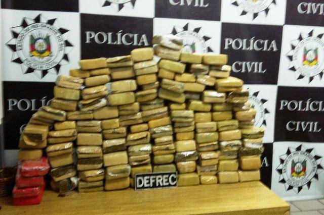 Pol&iacute;cia apreende 100 quilos de maconha em Santa Maria