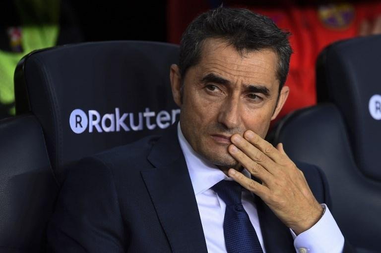  T&eacute;cnico do Barcelona Ernesto Valverde evitou falar sobre a situa&ccedil;&atilde;o da Catalunha