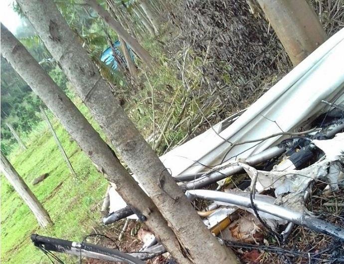 Duas pessoas morrem em queda de aeronave em Bar&atilde;o, no Vale do Ca&iacute;
