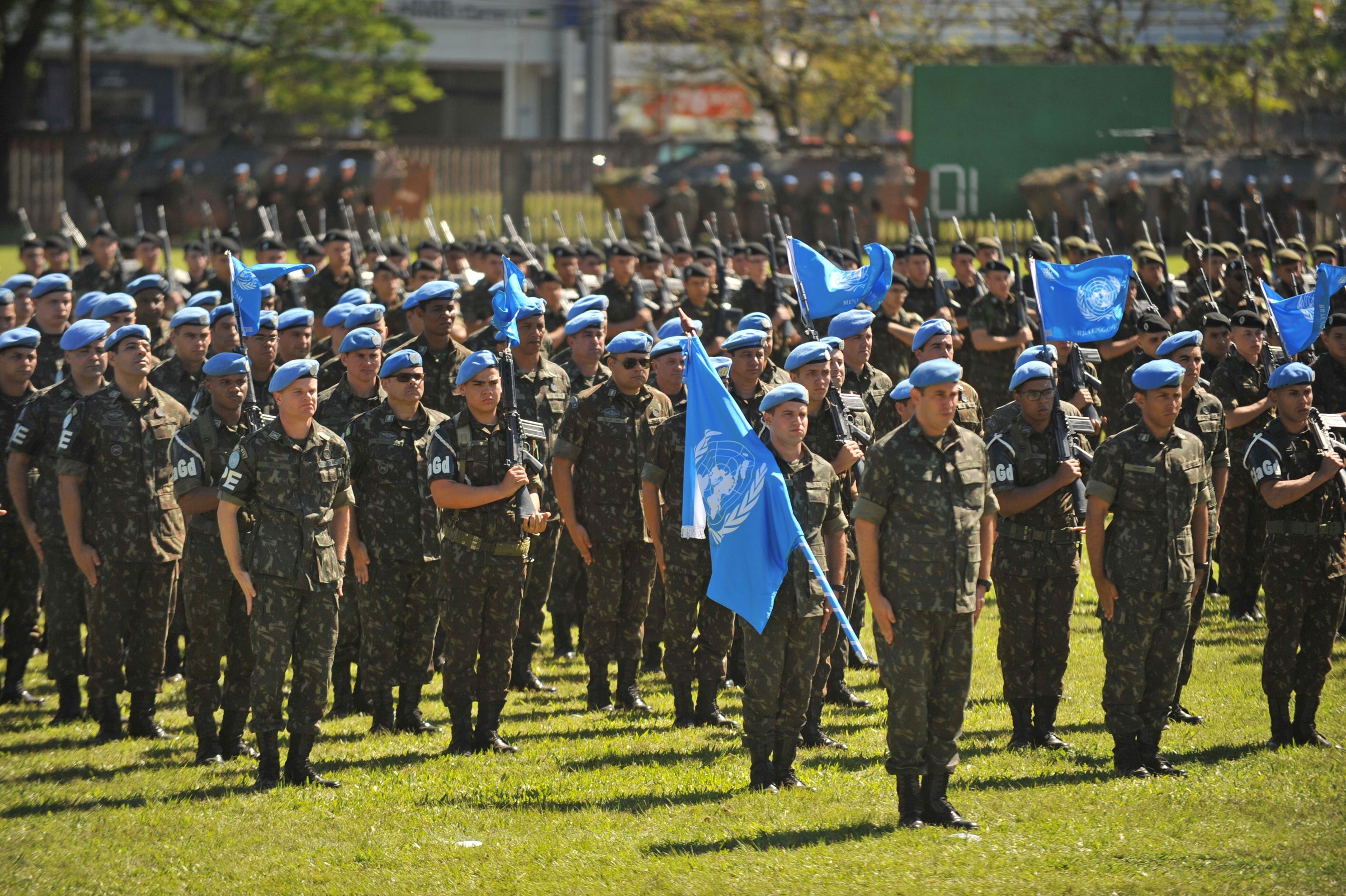 Formatura de encerramento da Miss&atilde;o das Na&ccedil;&otilde;es Unidas para a Estabiliza&ccedil;&atilde;o no Haiti