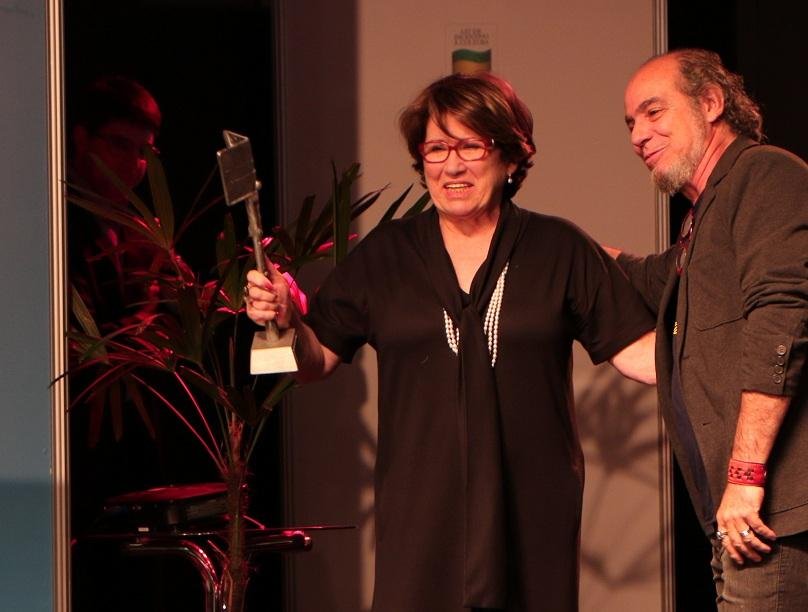 Valesca de Assis, patrona da Feira do Livro, e Marco Cena, presidente da C&acirc;mara Rio-Grandense do Livro