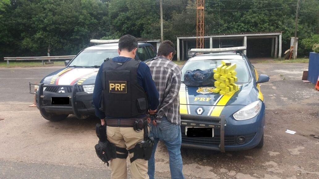 PRF prende homem com 15 quilos de maconha na BR 290