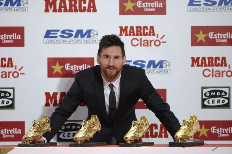 Messi recebe sua quarta Chuteira de Ouro