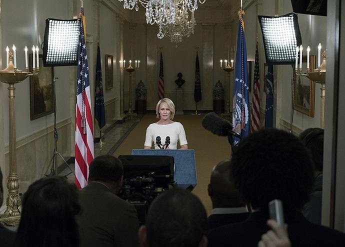 Robin Wright ser&aacute; a &uacute;nica protagonista da s&eacute;rie na &uacute;ltima temporada