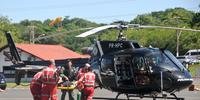 Simulação mobilizou helicópteros, ambulâncias e veículos da Concepa e PRF