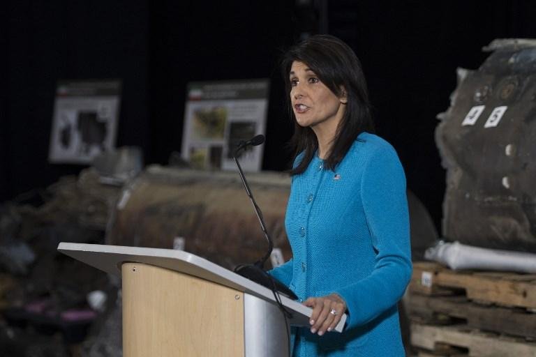 Haley falou em uma base militar americana que m&iacute;ssil disparado contra Ar&aacute;bia Saudita foi fabricado no Ir&atilde; 