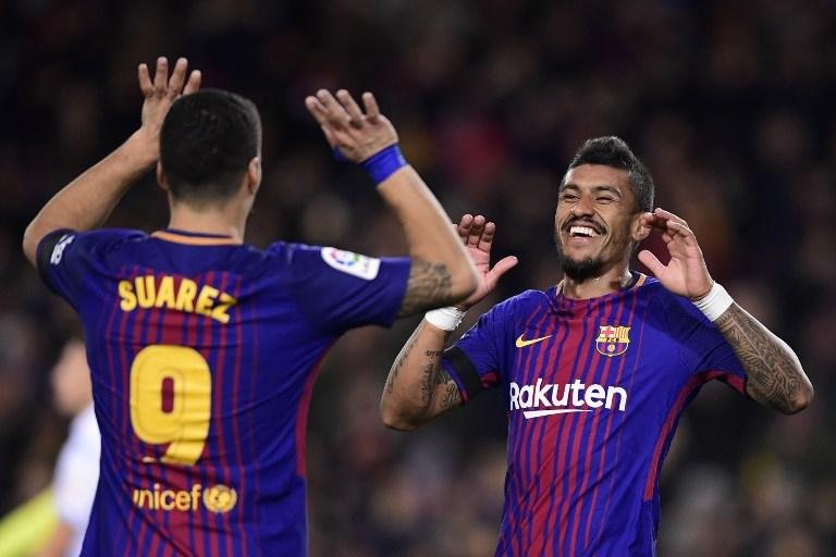 Paulinho marcou dois gols na goleada do Bar&ccedil;a