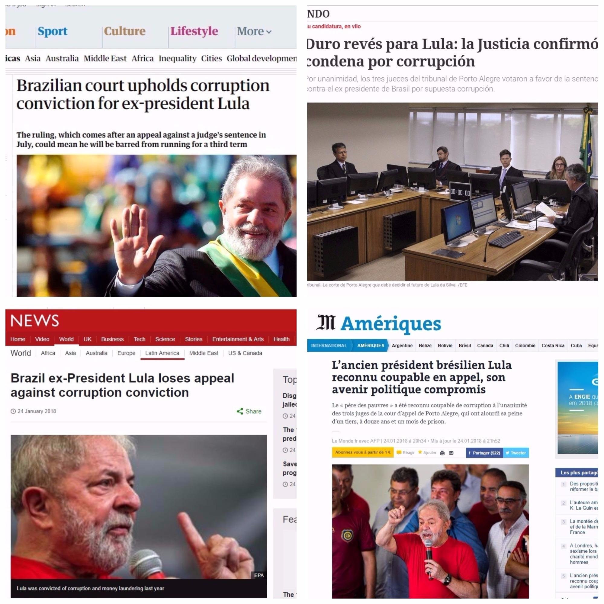 Imprensa internacional repercute julgamento de Lula