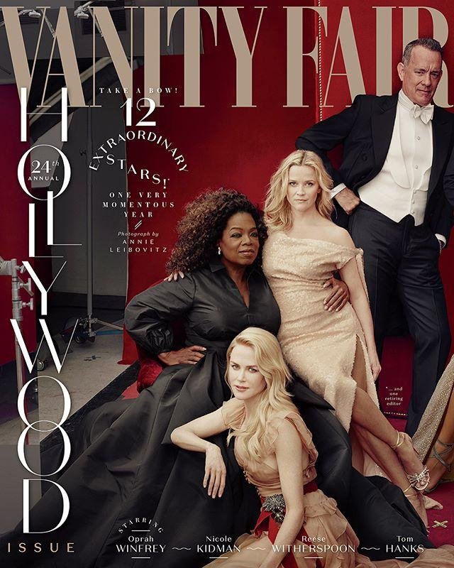 Curiosa capa da Vanity Fair mostra atriz de tr&ecirc;s pernas