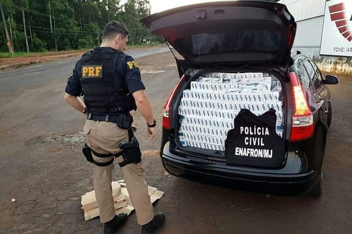 Cigarros foram contrabandeados do Paraguai