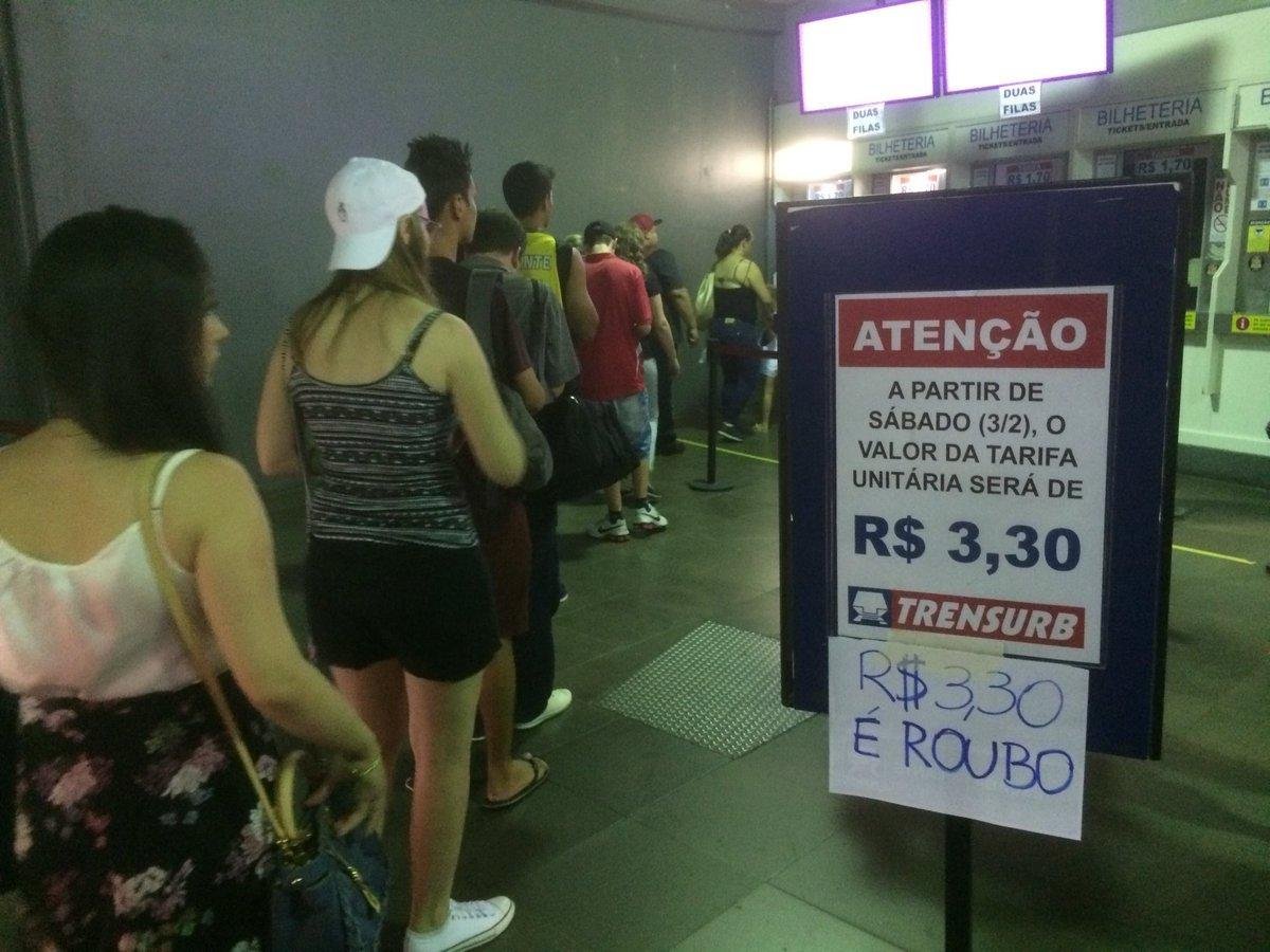 Reajuste fez pre&ccedil;o da passagem do Trensurb aumentar em 94%
