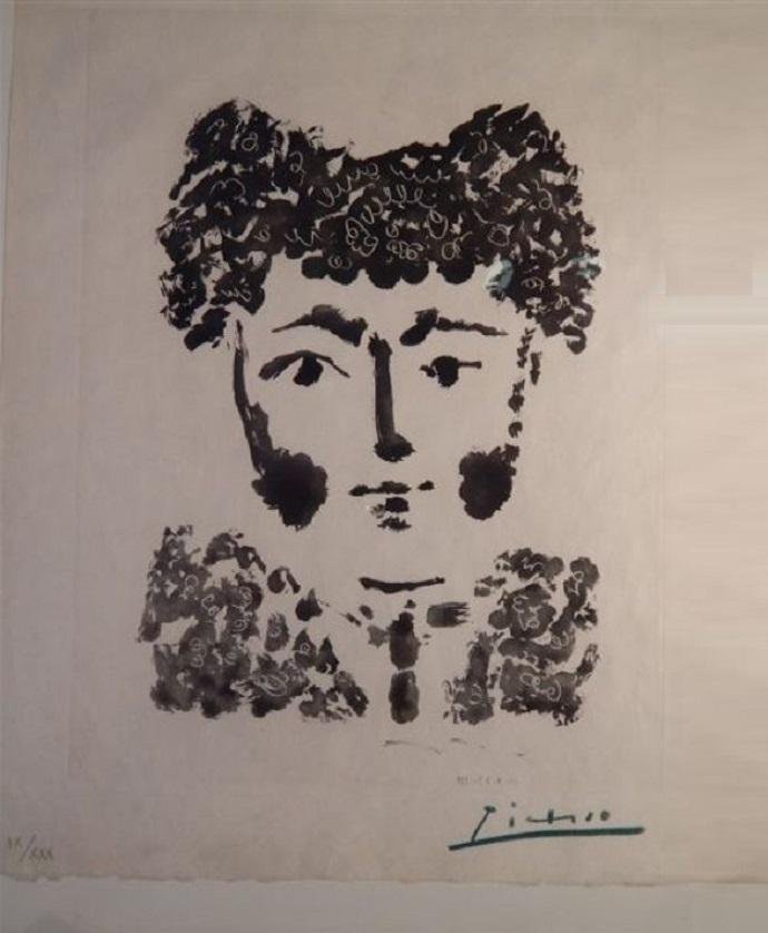 Ela faz parte de uma cole&ccedil;&atilde;o de 30 impress&otilde;es de Picasso, que as assinou com giz verde no canto inferior direito