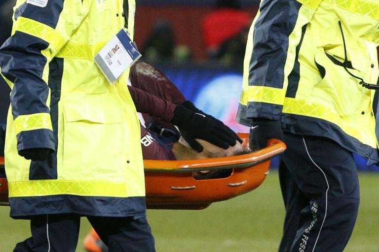 Neymar lesionou-se em partida do Campeonato Franc&ecirc;s
