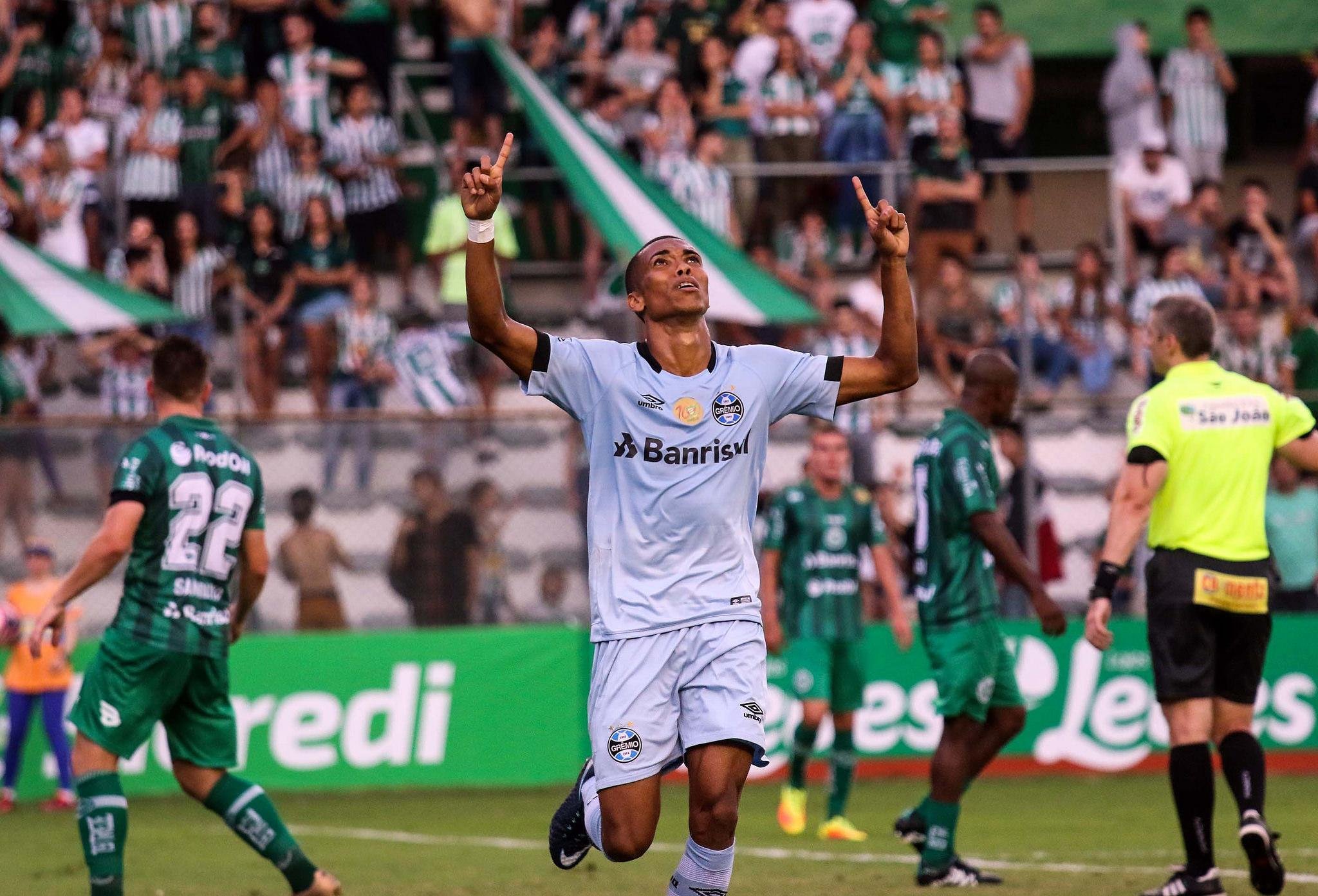 Madson marcou seu primeiro gol com a camisa do Gr&ecirc;mio