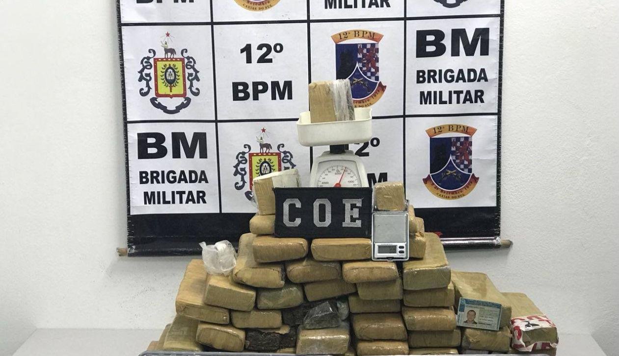 Brigada Militar apreendeu mais de 44,8 quilos de maconha 