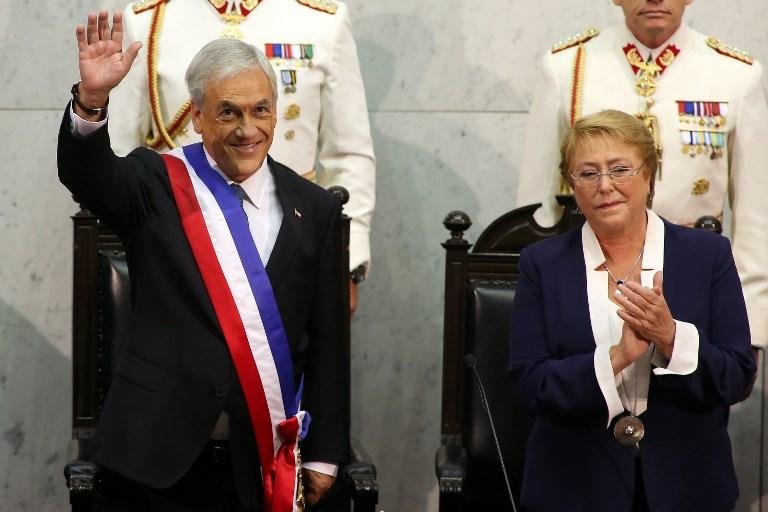  Conservador Sebasti&aacute;n Pi&ntilde;era assume pela segunda vez presid&ecirc;ncia do Chile