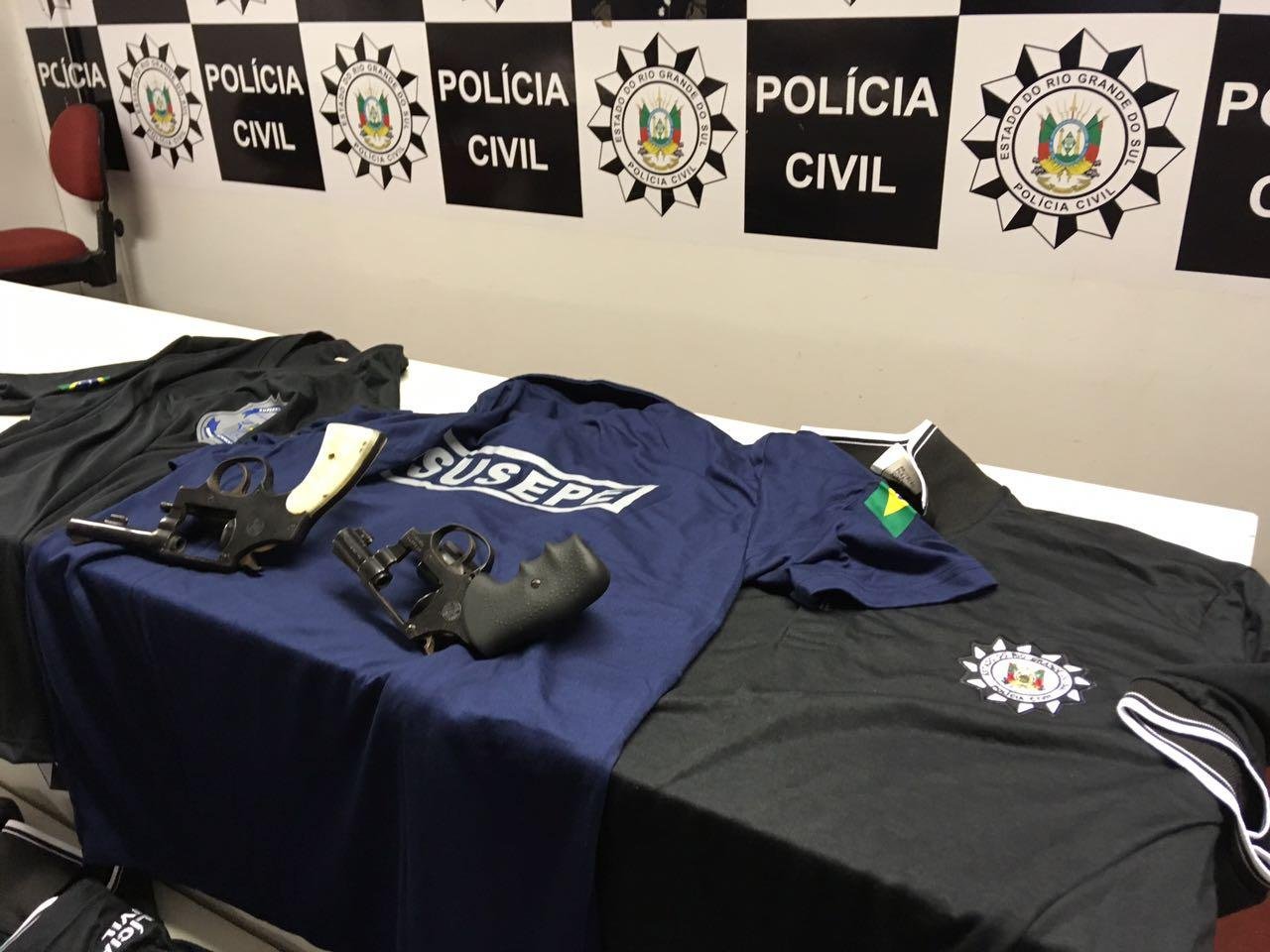 Homem foi preso com uniformes da Pol&iacute;cia Civil e da Susepe