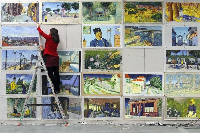 Reprodu&ccedil;&atilde;o de pinturas de Van Gogh para o longa