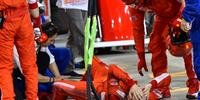 Francesco Cigarini foi atropelado por Raikkonen no GP do Bahrein saindo do pit-stop