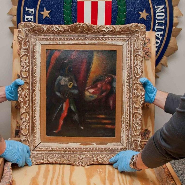 Obra de arte roubada h&aacute; tr&ecirc;s d&eacute;cadas nos EUA reaparece