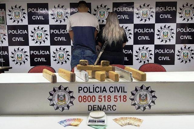 Casal foi preso em apartamento na zona Sul de Porto Alegre