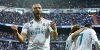 Benzema marcou os dois gols do Real Madrid