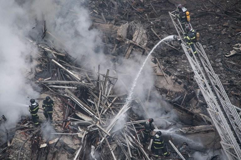 Bombeiros identificam local onde estaria v&iacute;tima de desabamento de pr&eacute;dio