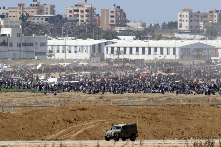 Ex&eacute;rcito israelense matou a tiros dezenas de manifestantes