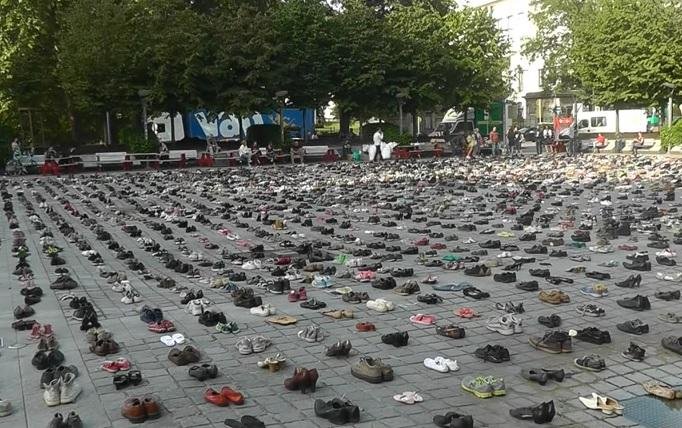 Protesto foi realizado por ONG Avaaz, que pede san&ccedil;&otilde;es contra Israel