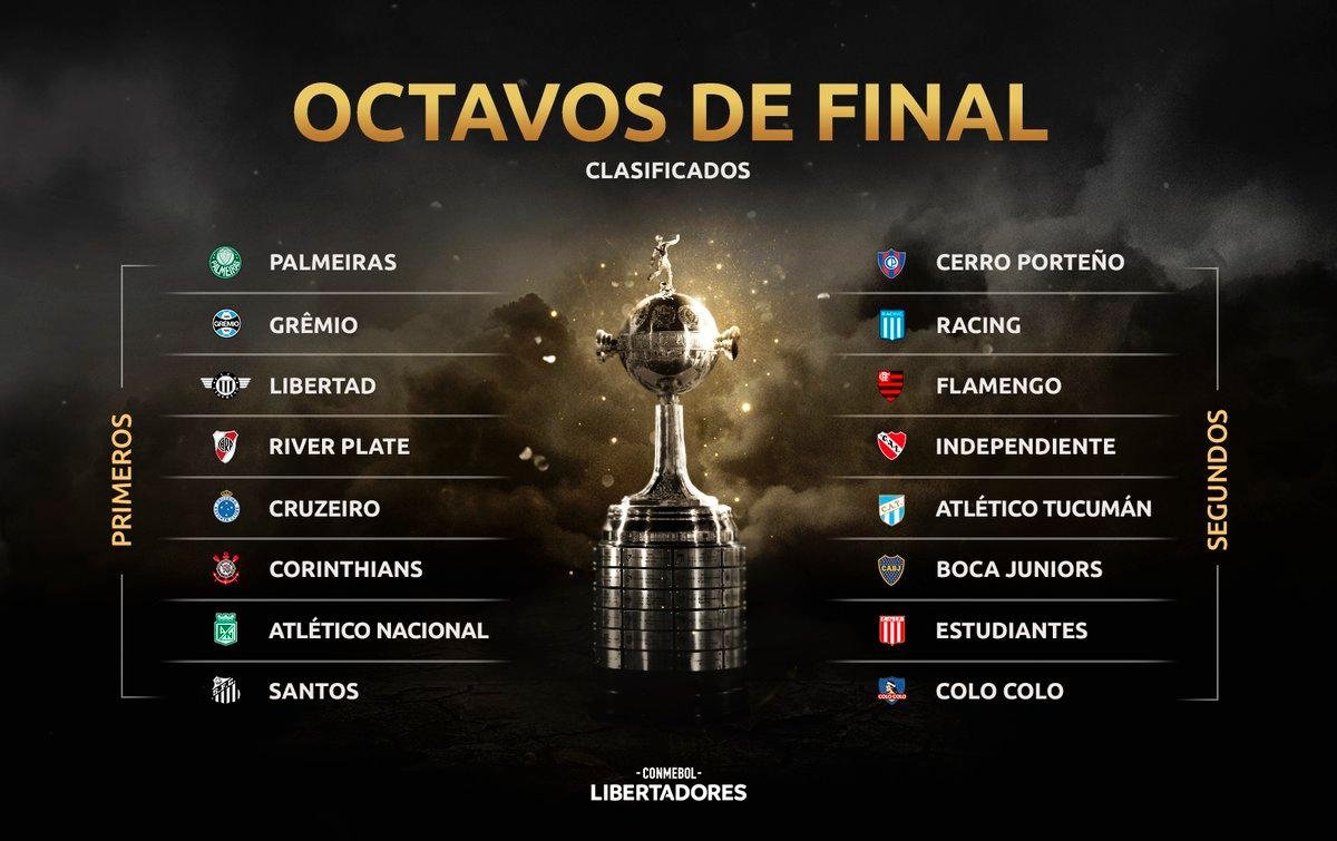 Foram definidos os 16 classificados para as oitavas da Libertadores