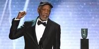 Morgan Freeman durante premiação do SAG