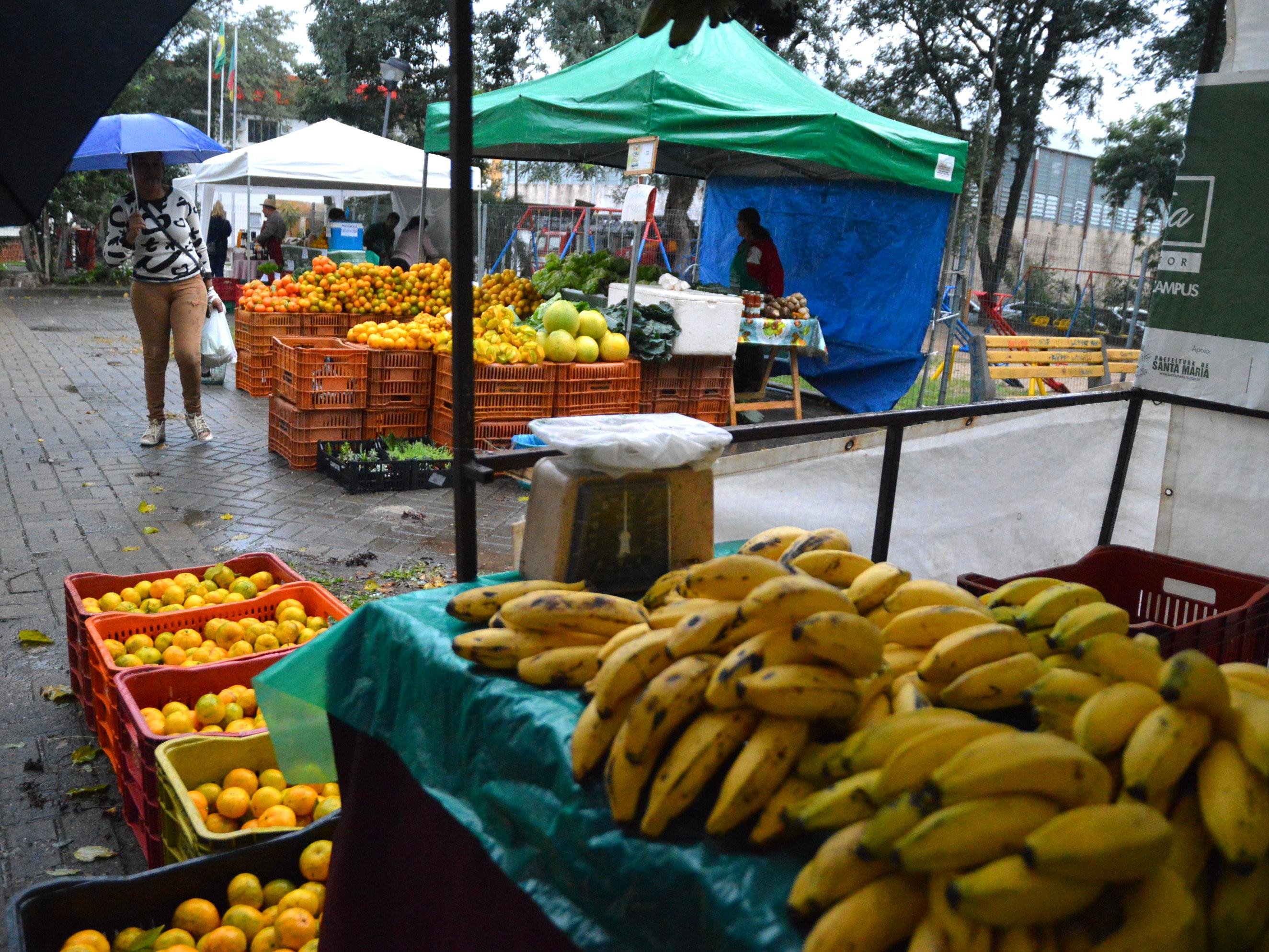 Feira aconteceu nesta sexta-feira na Pra&ccedil;a dos Bombeiros, em Santa Maria