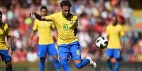 Neymar abriu o placar para o Brasil em amistoso contra a Croácia