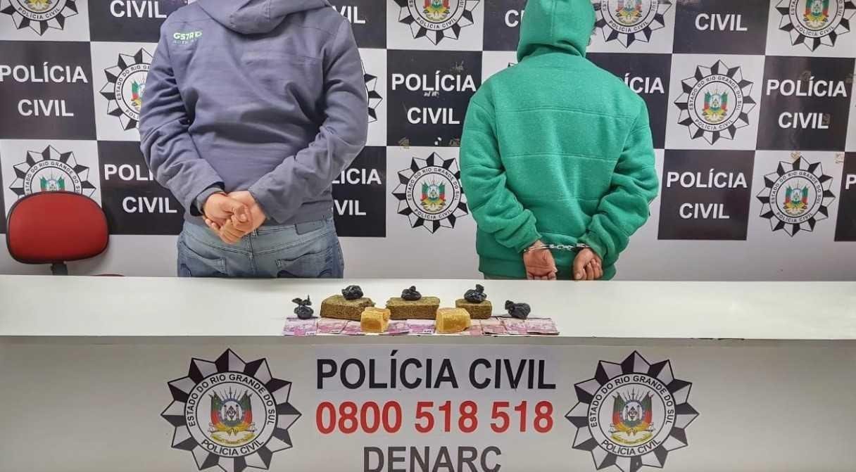 Casal foi preso por tr&aacute;fico de drogas