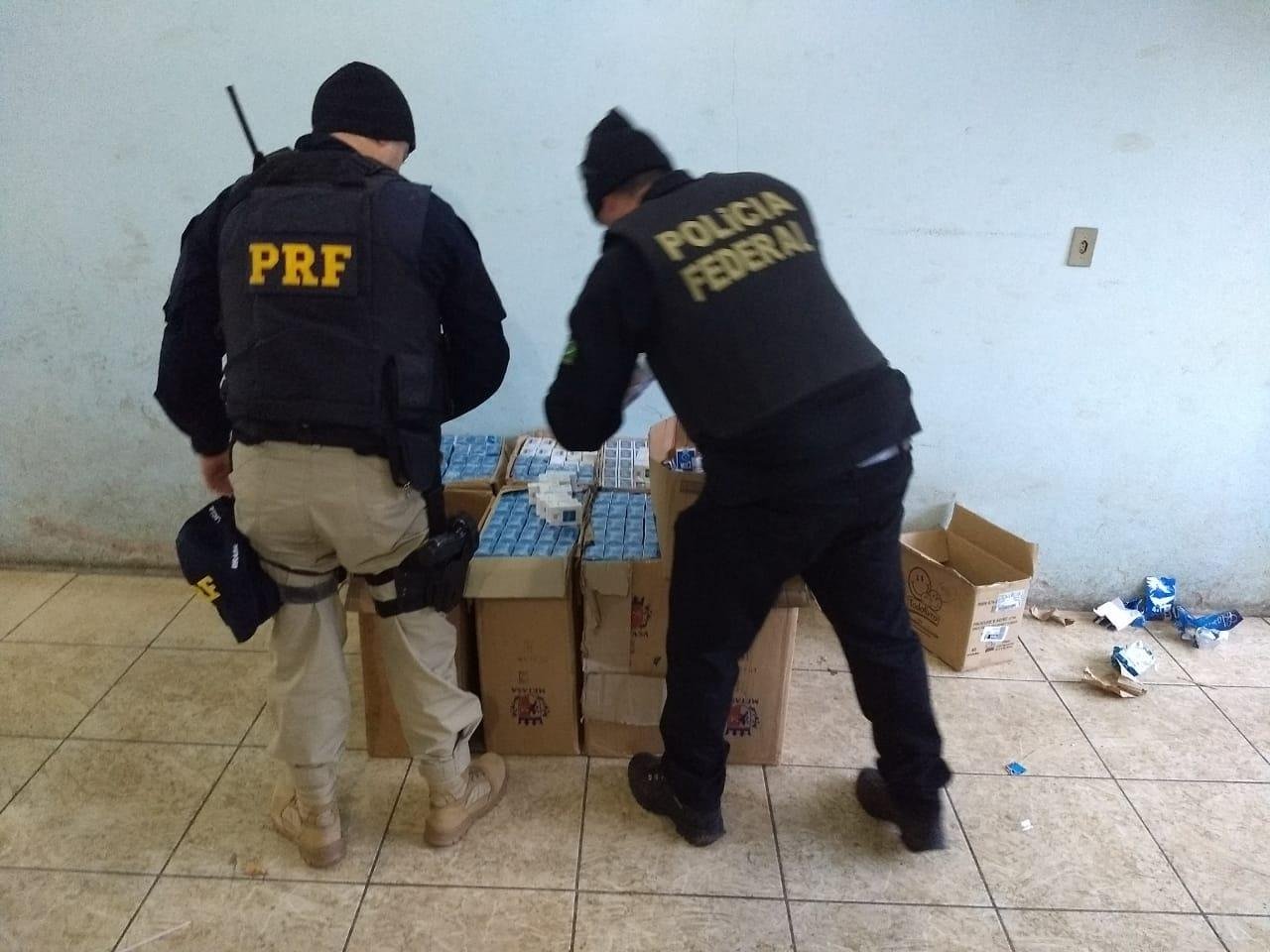 Cigarros apreendidos durante a opera&ccedil;&atilde;o
